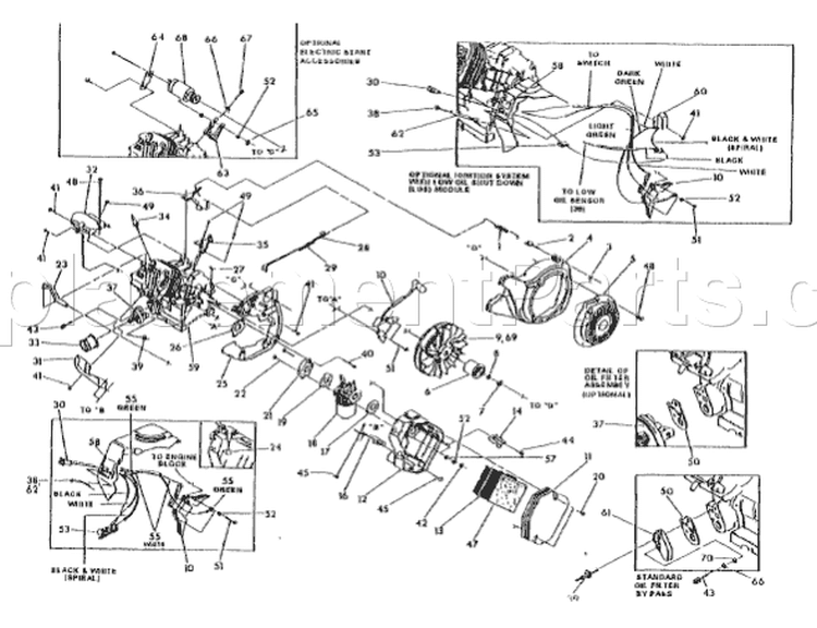 Page E Diagram and Parts List for 9885-0  Briggs and Stratton Generator